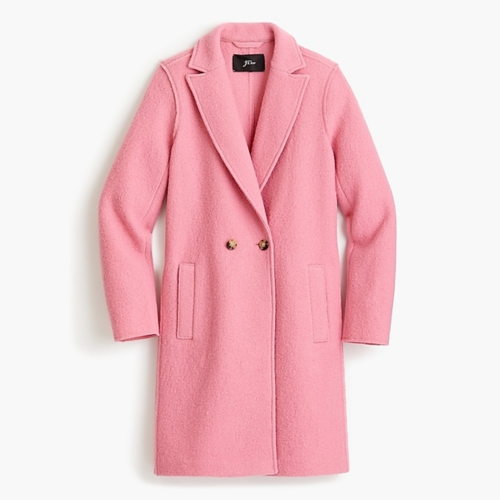 J Crew Daphne Boiled Wool Top Coat